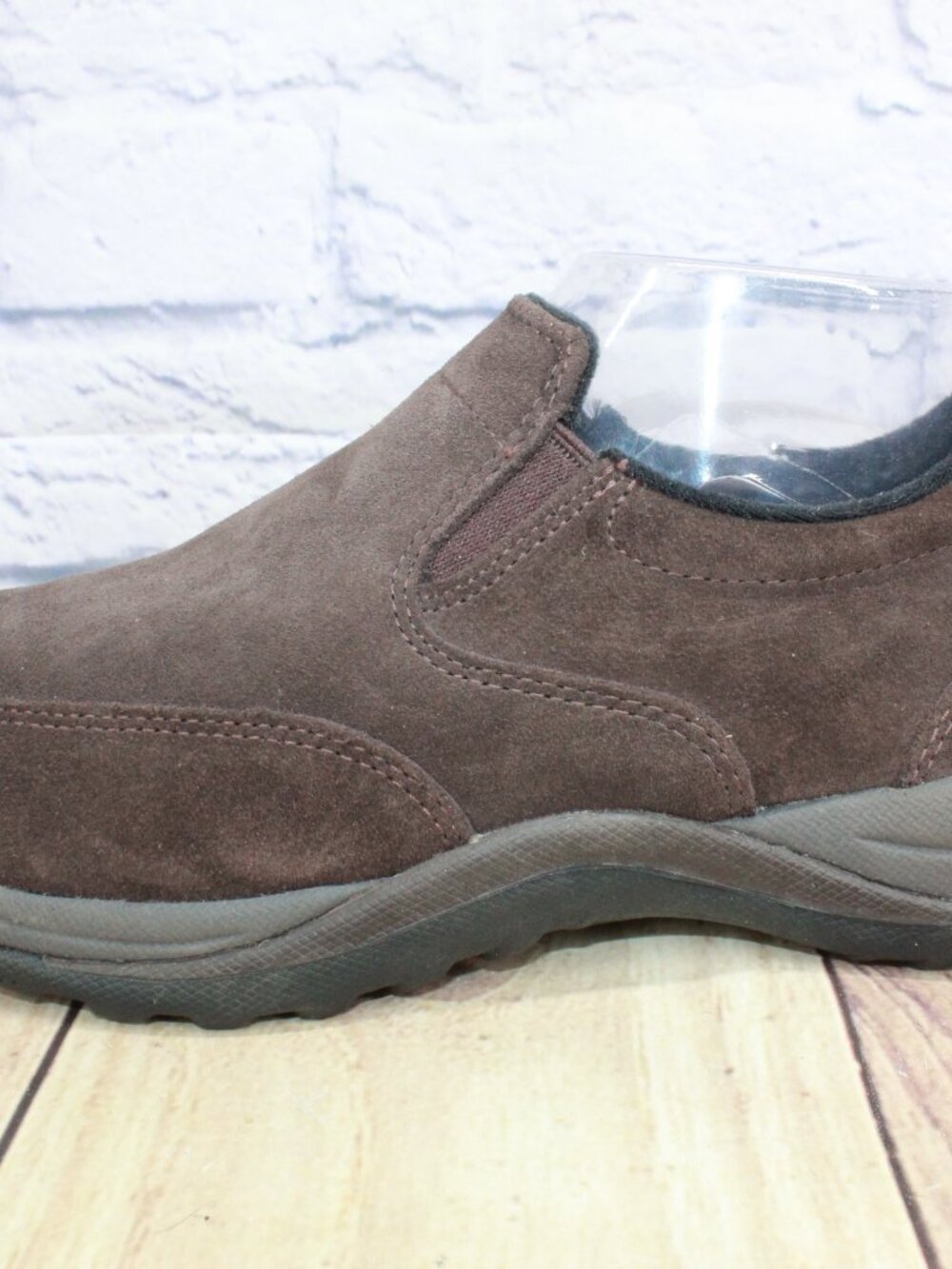 LL Bean Brown Suede Slip-on Comfort Casual Moccasin Loafer Shoes Size 7 M